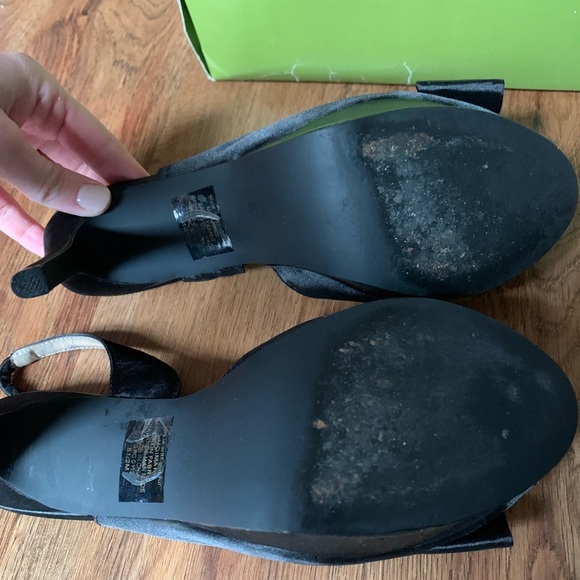 Mootsies Tootsies Moimani Black Satin Heels with Bow - Picture 5 of 7